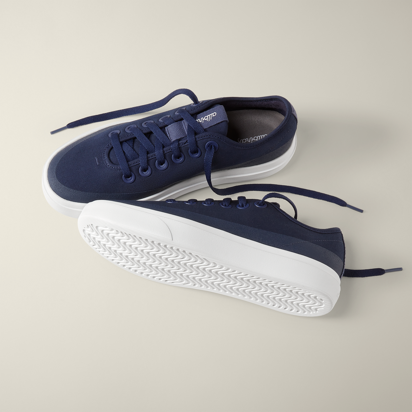 Men's Canvas Piper - Deep Navy (Natural White Sole)