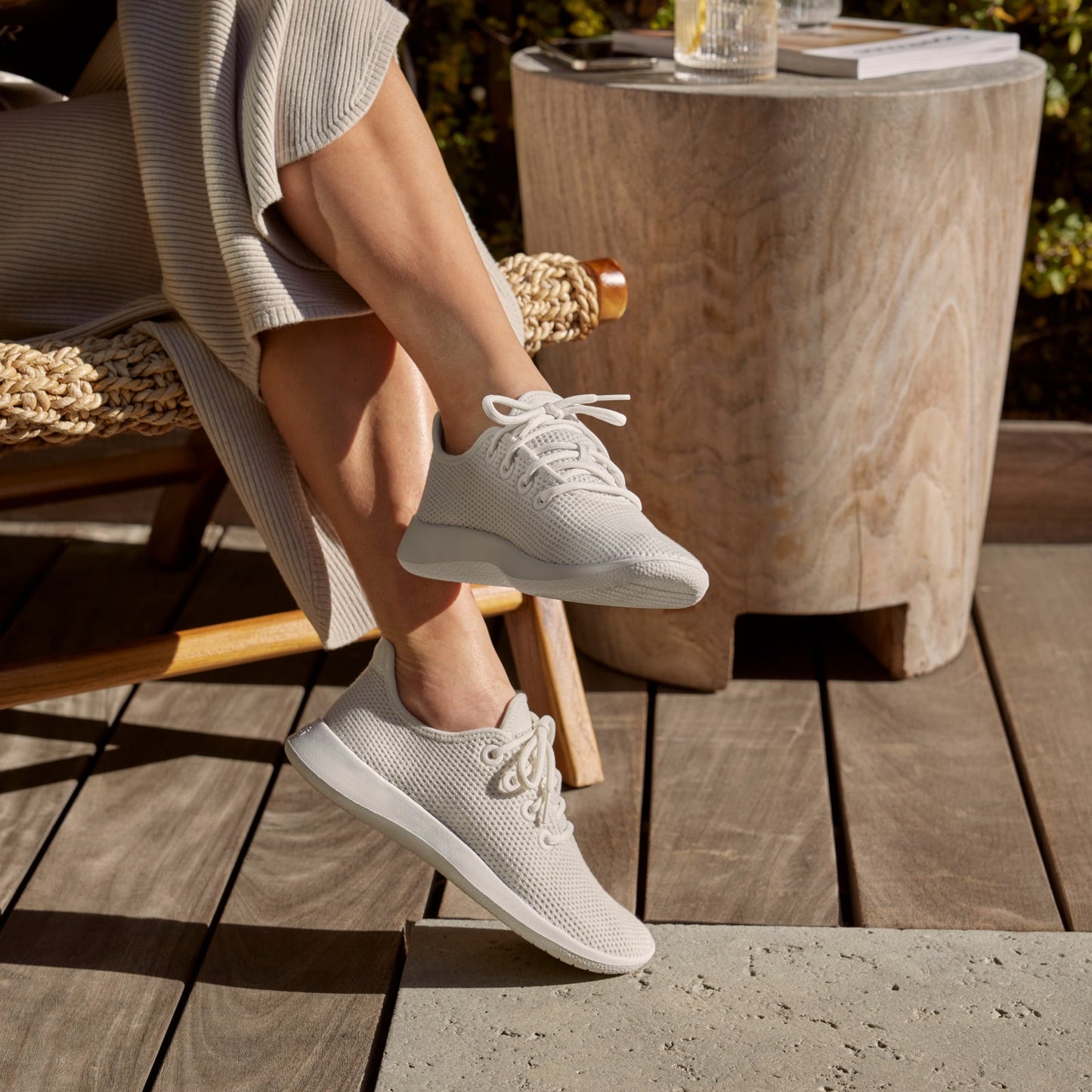 Women's Tree Runners - Mist (White Sole)