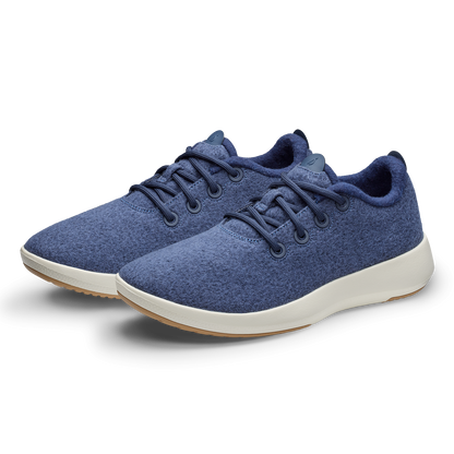 Women's Wool Runner Mizzles - Hazy Indigo (Natural White Sole)