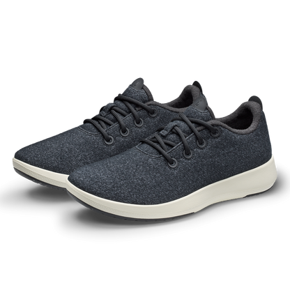 Women's Wool Runner Mizzles - Natural Black (Natural White Sole)