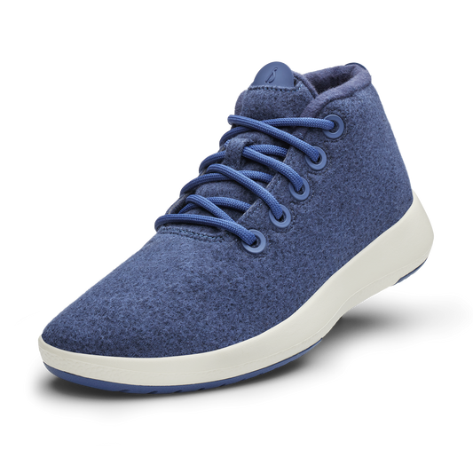 Men's Wool Runner-up Mizzles - Hazy Indigo (Natural White Sole)