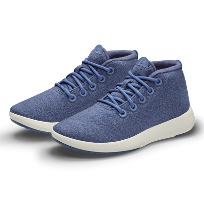 Men's Wool Runner-up Mizzles - Hazy Indigo (Natural White Sole)