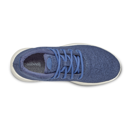 Men's Wool Runner-up Mizzles - Hazy Indigo (Natural White Sole)