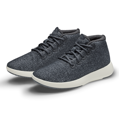 Women's Wool Runner-up Mizzles - Dark Grey (Natural White Sole)