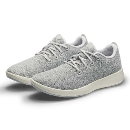 Women's Wool Runner Mizzles - Light Grey (Natural White Sole)