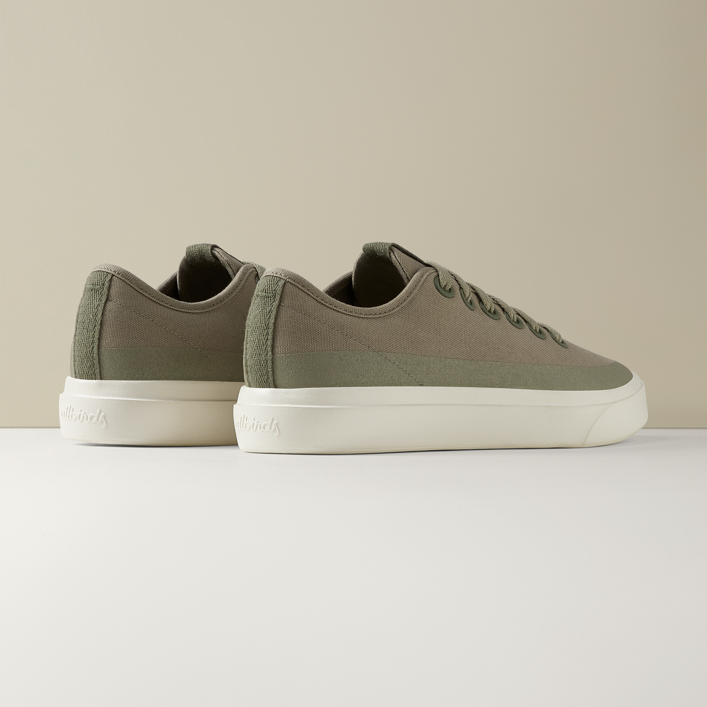 Men's Canvas Pipers - Rugged Green (Stony Cream Sole)