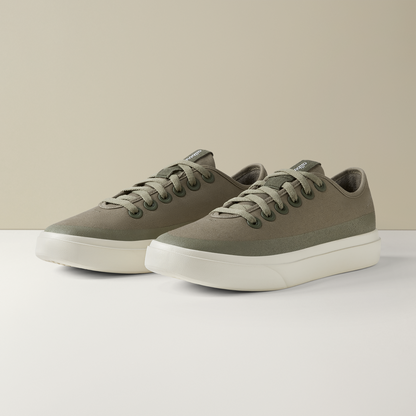 Men's Canvas Pipers - Rugged Green (Stony Cream Sole)