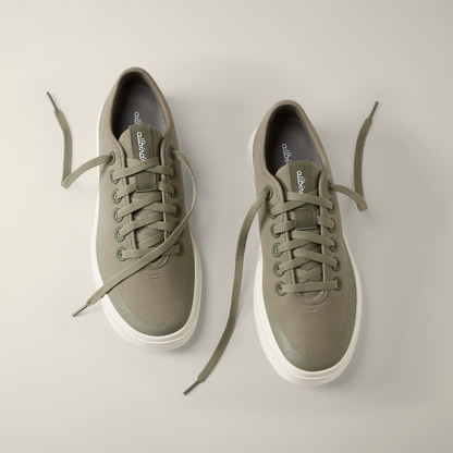 Men's Canvas Pipers - Rugged Green (Stony Cream Sole)