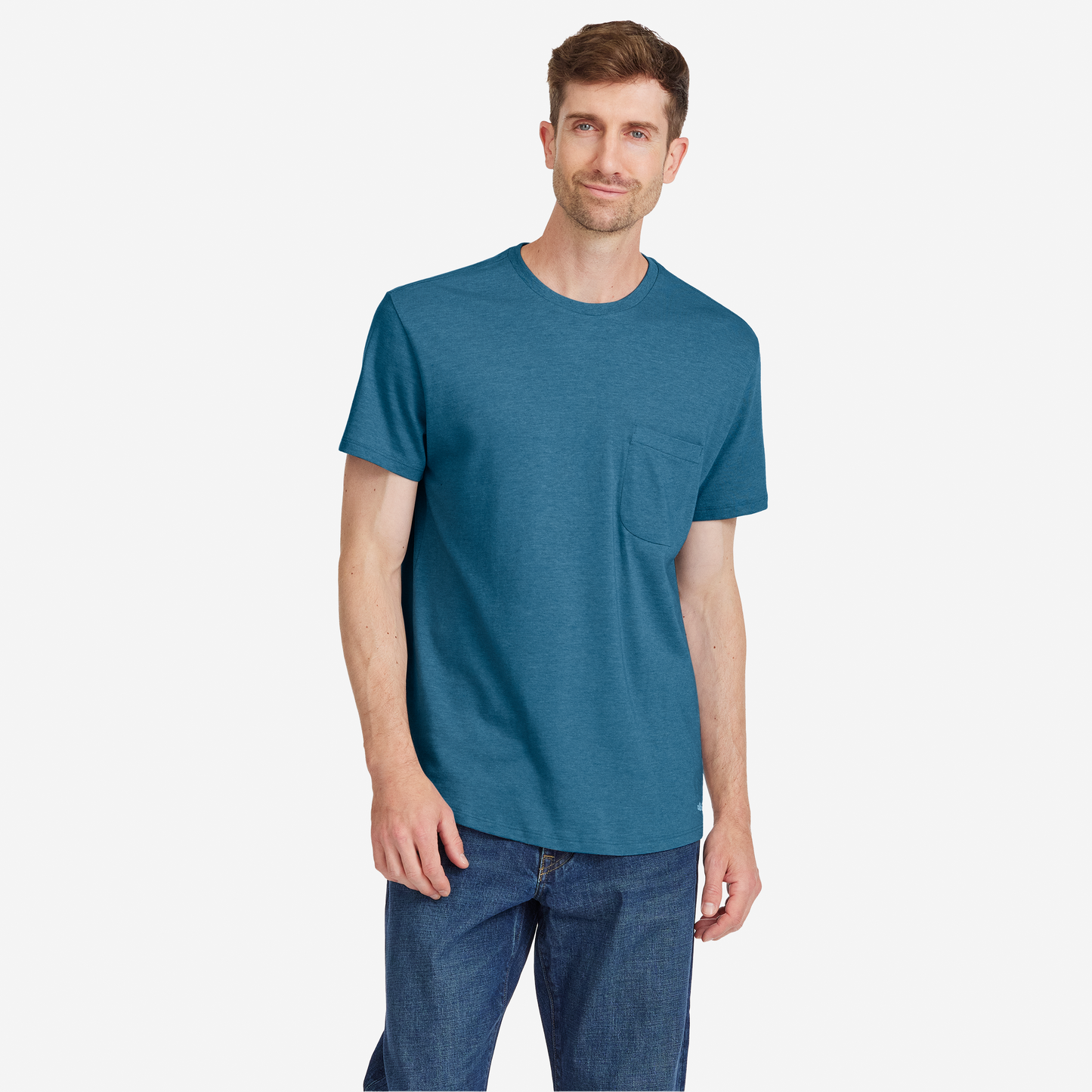 Men's Soft Merino Tee - Basin Blue