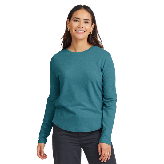Women's Soft Merino Long Sleeve Tee - Chasm Teal