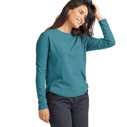Women's Soft Merino Long Sleeve Tee - Chasm Teal