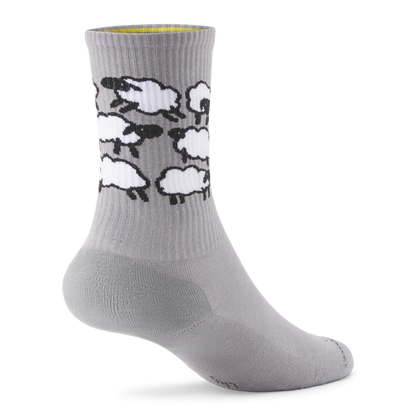 Anytime Crew Sock - Medium Grey/Blizzard (Natural Black) - Sheep