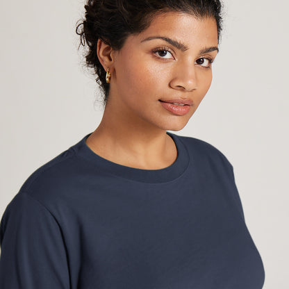 Women's Allgood Organic Cotton Long Sleeve Tee - Hazy Indigo