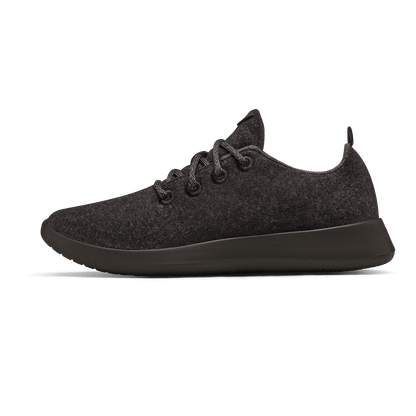 Men's Wool Runners - Natural Black (Black Sole)