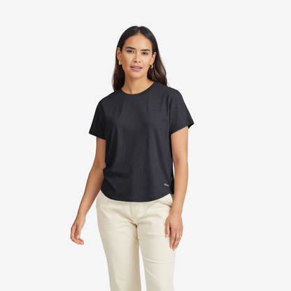 Women's Soft Merino Tee - Natural Black