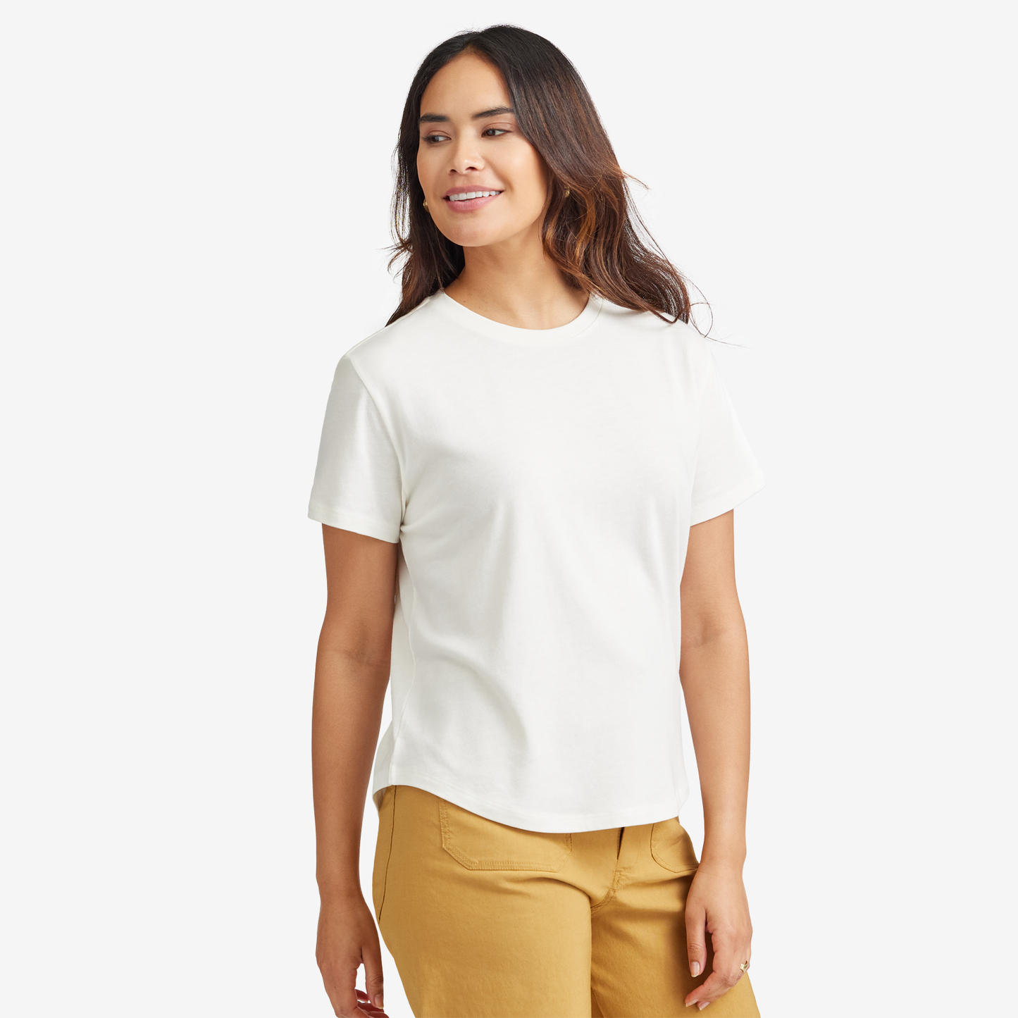 Women's Soft Merino Tee - Natural White