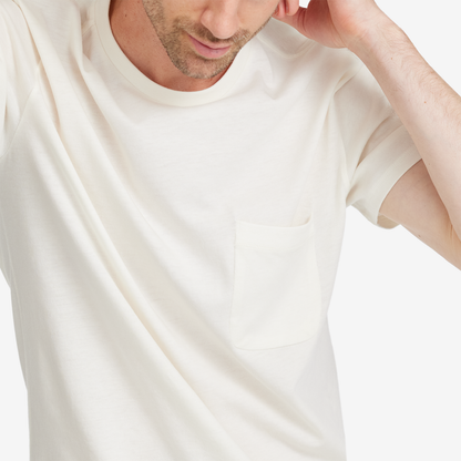 Men's Soft Merino Tee - Natural White