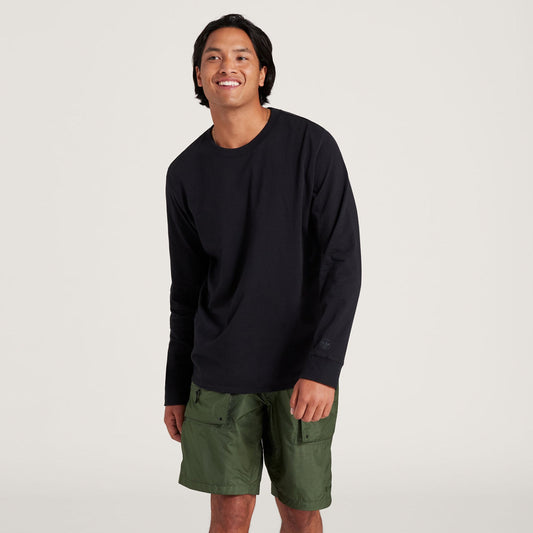 Men's Allgood Organic Cotton Long Sleeve Tee - Natural Black