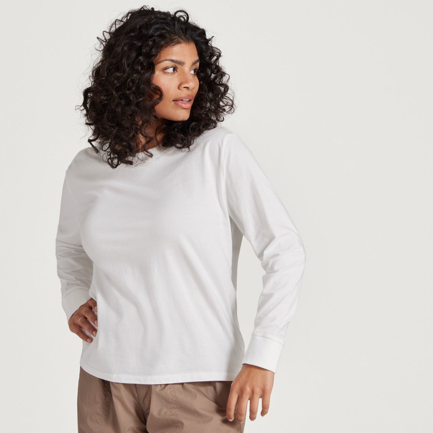 Women's Allgood Organic Cotton Long Sleeve Tee - Blizzard