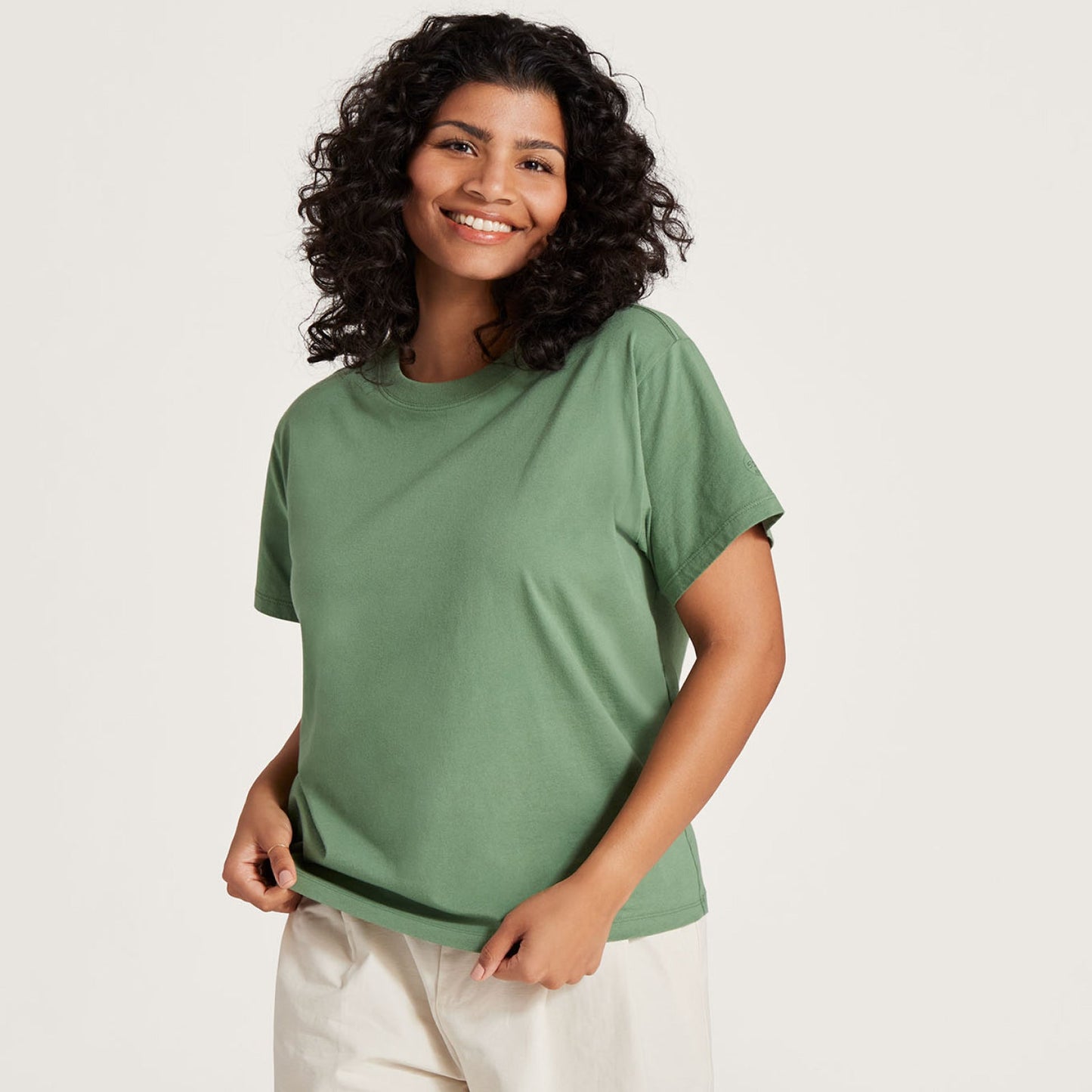 Women's Organic Cotton Tee - Hazy Cargo