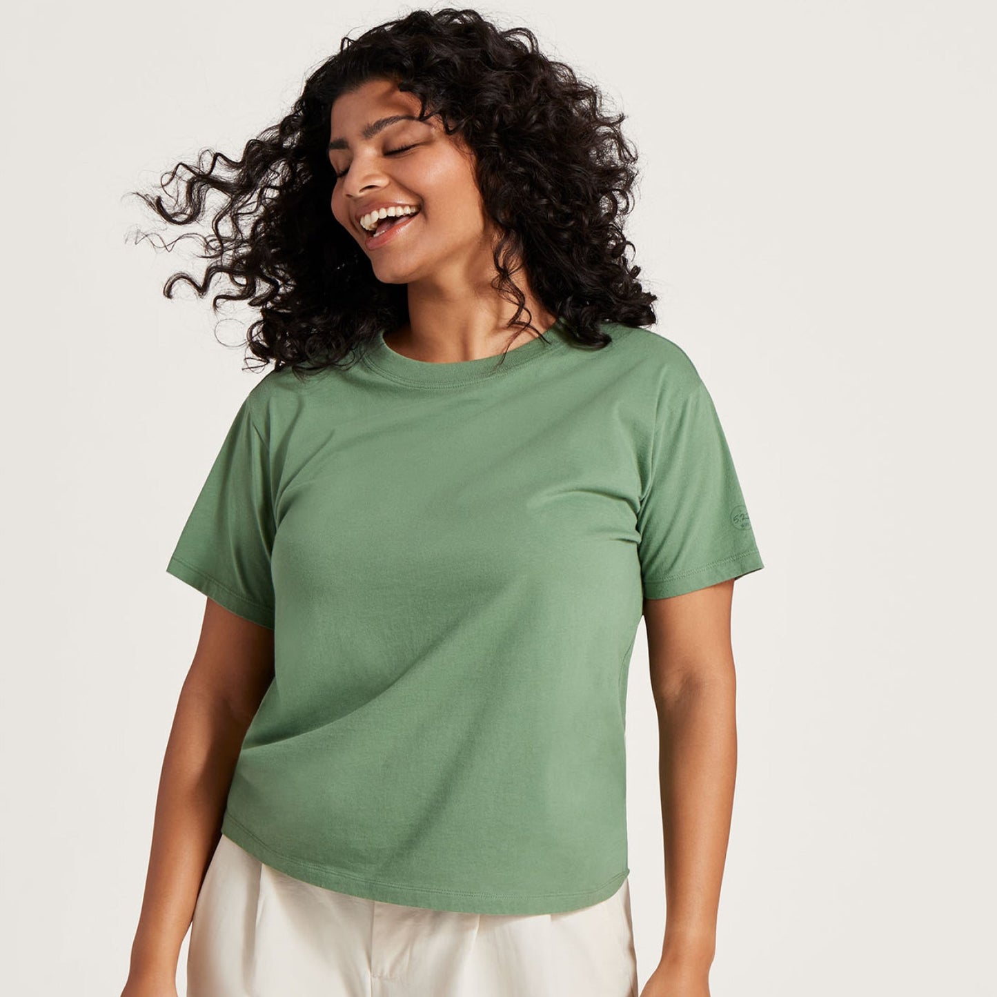 Women's Organic Cotton Tee - Hazy Cargo