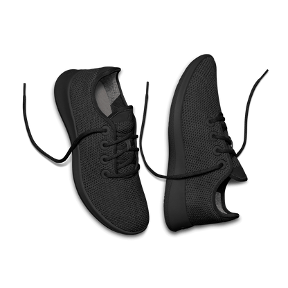 Women's Tree Runners - Jet Black (Black Sole)