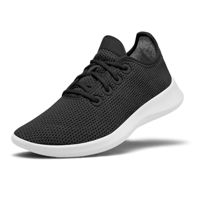 Women's Tree Runners - Jet Black (White Sole)