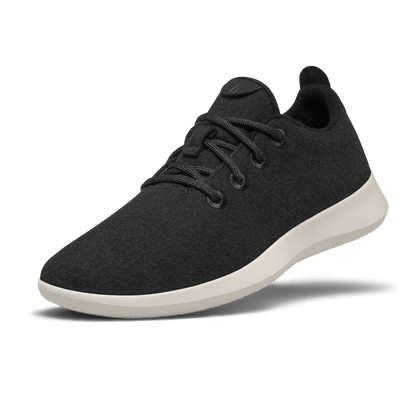 Women's Wool Runners - True Black (Cream Sole)