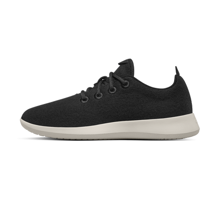 Women's Wool Runners - True Black (Cream Sole)