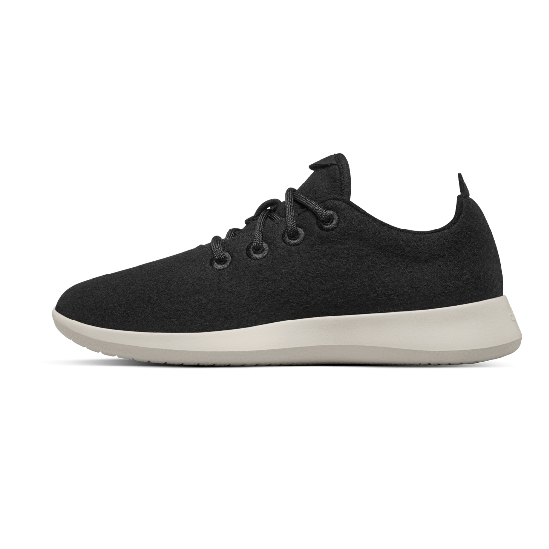 Men's Wool Runners - True Black (Cream Sole)