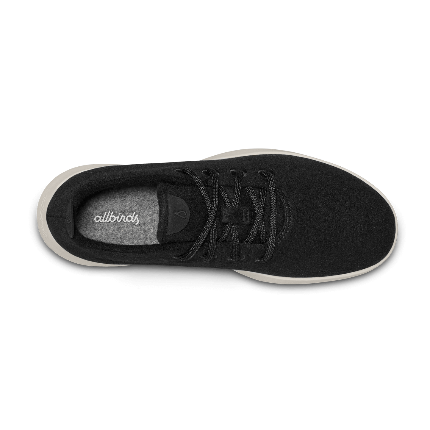 Women's Wool Runners - True Black (Cream Sole)