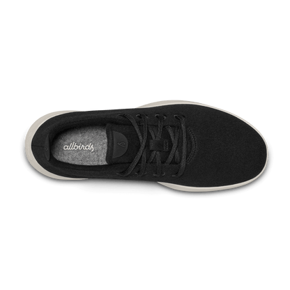 Women's Wool Runners - True Black (Cream Sole)